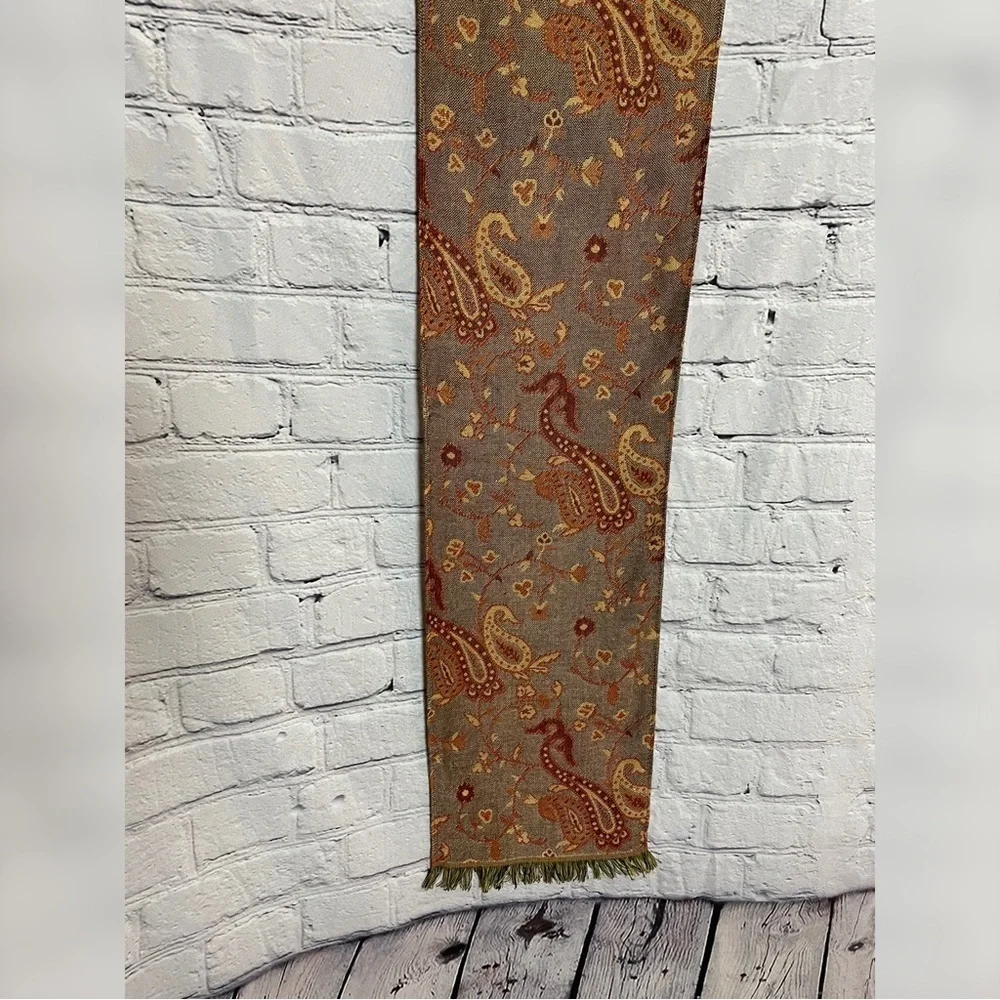 Paisley Viscose Brown Scarf